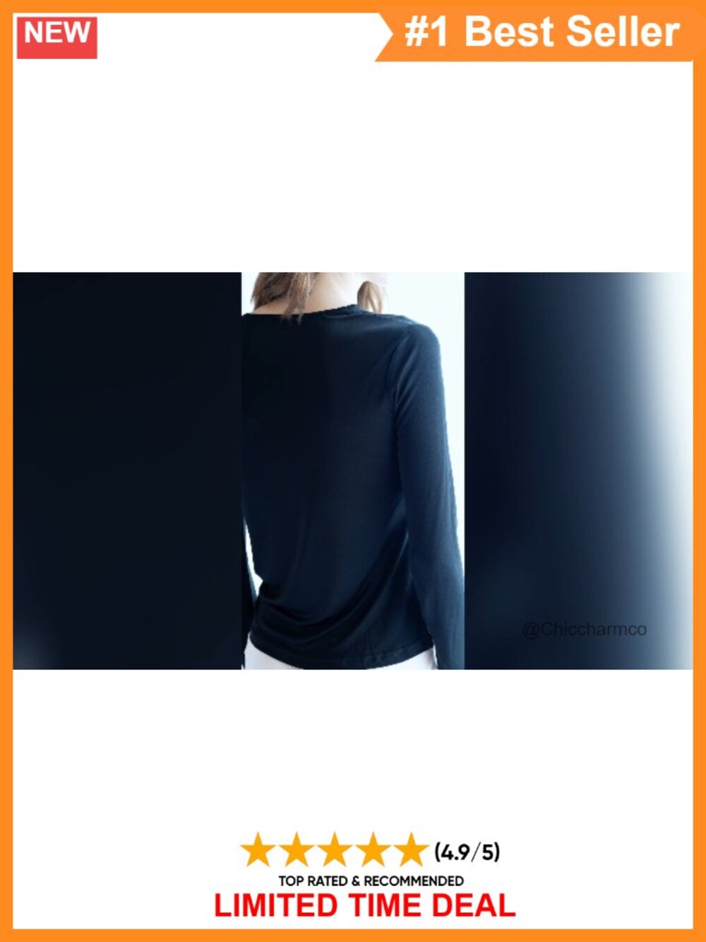 Womens Silk Thermal Underwear Top Soft Long Sleeve Scoop Neck Base Layer - Picture 6 of 6